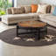 Table basse ronde en bois massif Luxe