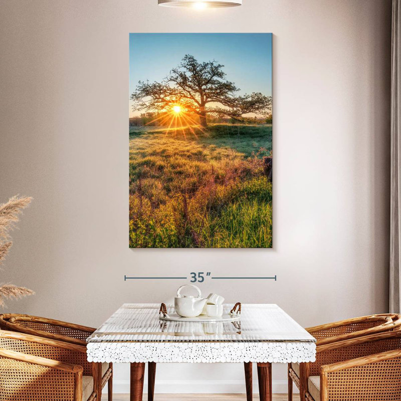 Harnek Oak Tree Sunrise, H 51 po x l 34 po