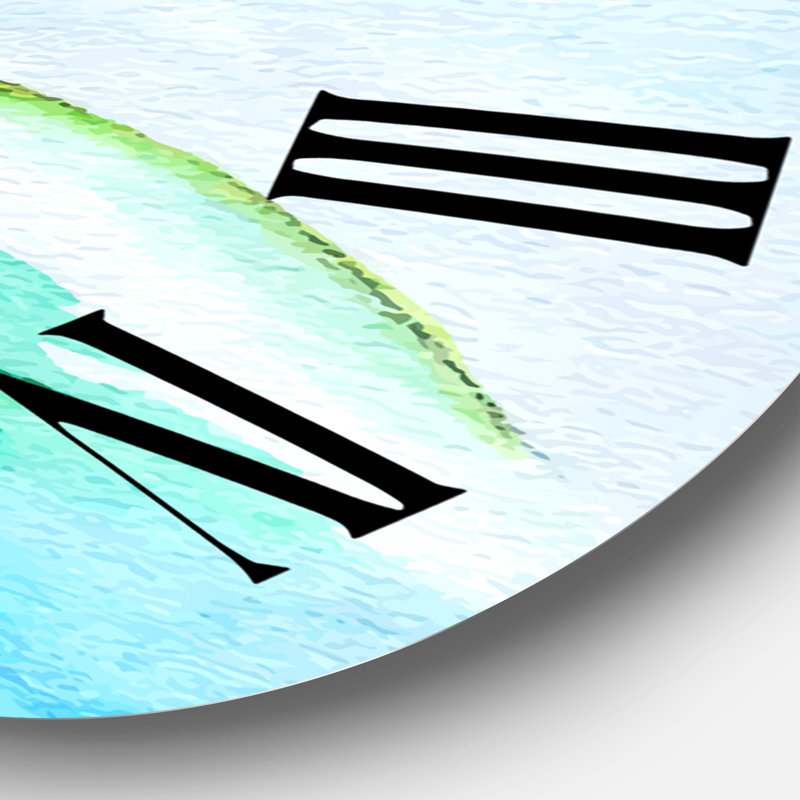 Mermaid Fish Tail - Horloge murale nautique et côtière, Surdimensionné