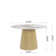 Modern Round Dining Table With Solid Wood Pedestal For 4-6 people