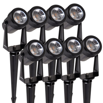 Pure Garden 8 Low Voltage Corded LED Landscape Lights - Outdoor Weather - Resistant