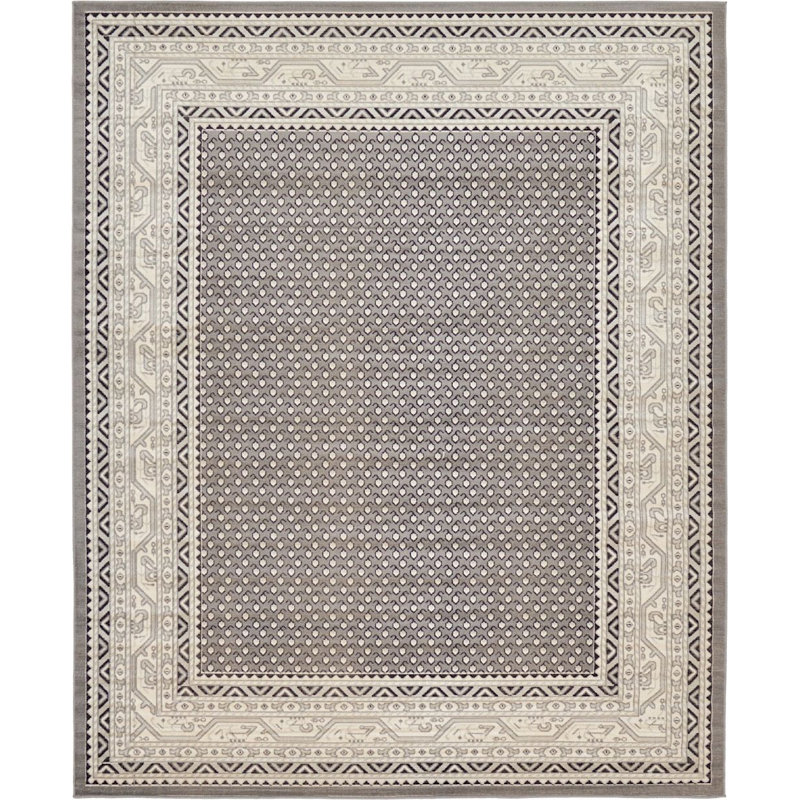 Tapis gris à motif oriental Wingate, Rectangle 10 pi x 13 pi
