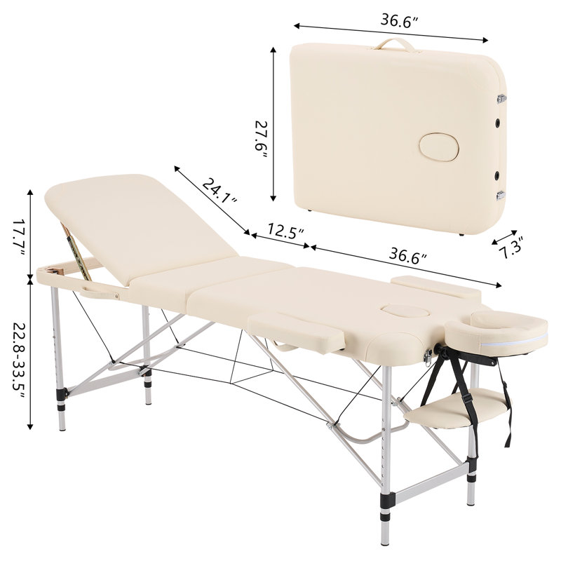 213.4cm Rectangular Adjustable Folding Table, White