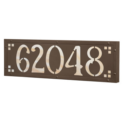Plaque d'adresse murale personnalisable 120 V pour 5 numéros