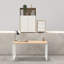 Ensemble de bureau Embrie 3 pièces : caisson mobile à 3 tiroirs, bureau de 150 cm avec pieds en acier et bibliothèque à 3 étagères avec portes, coloris Jackson Hickory/Blanc-594288096-594288097