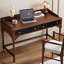 51.18" Brown solid rectangular wood desk