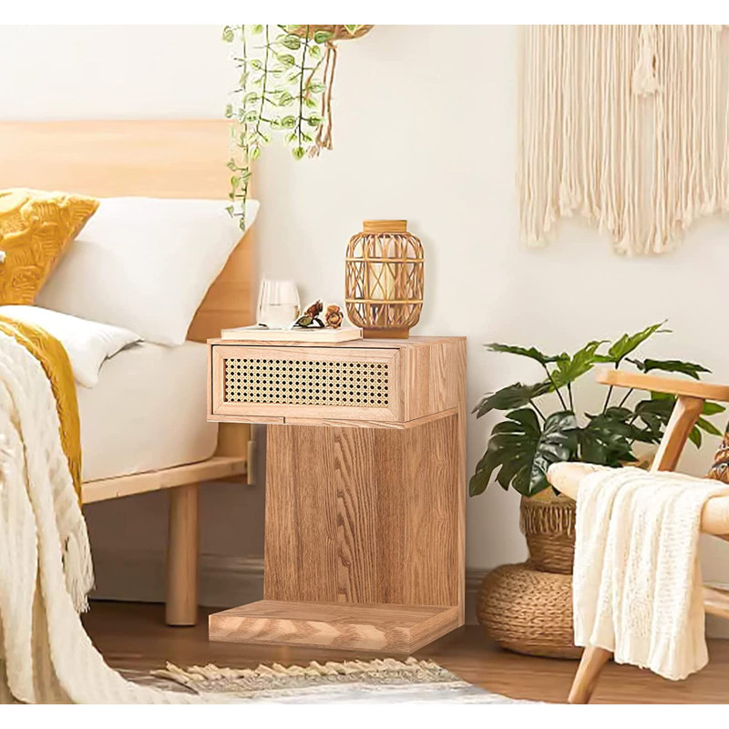 Table de bout avec tablette de rangement Aian