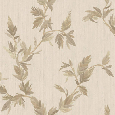 Ornamenta Collection Thin Leaf Shimmer Finish Wallpaper Roll