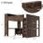 Wooden Loft Bed with Wardrobe, Desk, Headboard Storage and USB Charging for Bedroom-2107086791