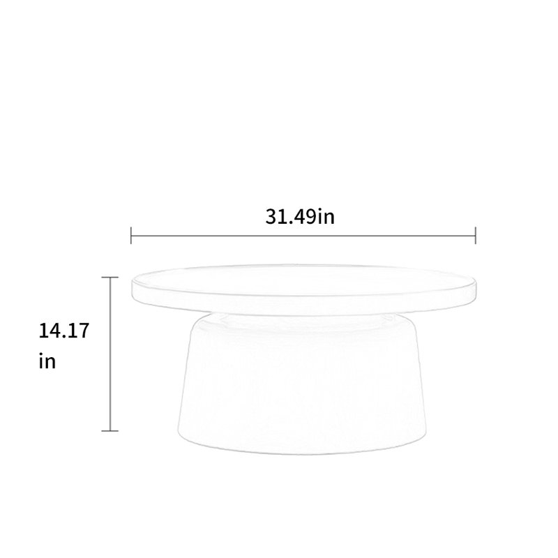 Creamy Mushroom Coffee Table Stylish Durable