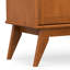 Meuble télé de style Mid-Century en bois massif brun de 72 po Draper pour téléviseur de 80 po ou moins