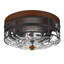 2-Light Farmhouse Hammer Glass Flush Ceiling Light