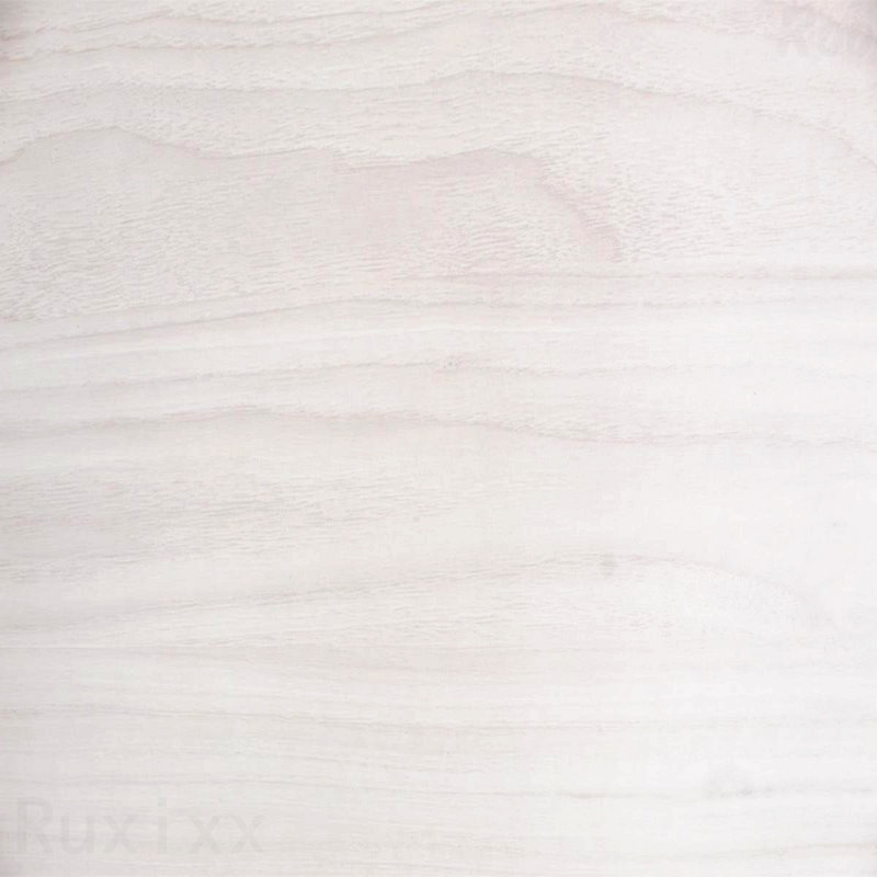 Table de chevet en placage de papier blanc à 2 tiroirs, table de chevet 1 pièce, Blanc