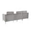 Convertible Sectional Corduroy  Sofa with Cupholders, USB,Three-seater-1716844597