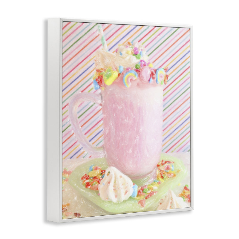  Sweet Dreams Milkshake Framed Giclee Art by Graffi*tee Studios, 30" H x 24" W, Coastal White Framed Giclee