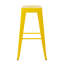 Tabourets de bar en métal jaunes, hauteur de comptoir 76 cm (30 pouces), sans dossier, ensemble de 4, non empilables, peu encombrants, faciles à assembler, pour îlot de cuisine, bar, salle à manger, imperméables et résistants aux charges lourdes, structure antirouille.