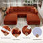 Canapé d'angle modulaire en forme de U de 108 pouces, canapé Cloud en velours côtelé compressé 5 pièces avec modules amovibles, assise profonde, aucun assemblage requis-1721633485