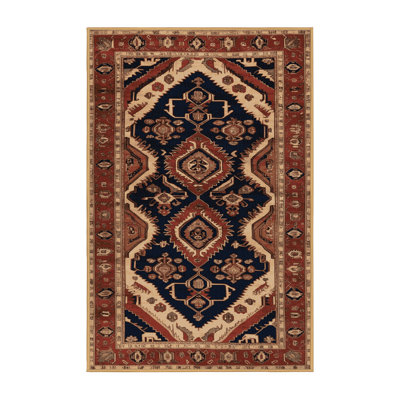 Machine Washable Persian Brown Area Rug