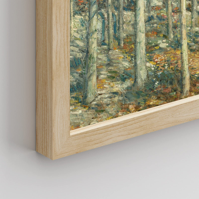 «Golden Tree Leaf Autumn Forest» sur papier, H 8 po x l 10 po, Naturel