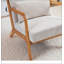 Chaise d'appoint Mid-Century moderne avec structure en bois massif, chaise de lecture rembourrée pour le confort du salon et de la chambre à coucher
