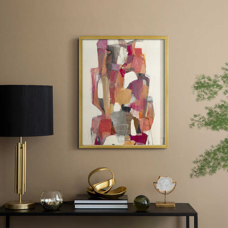 Totem at Sunrise Framed Print - Solid Wood, H 30 po x l 24 po, Doré