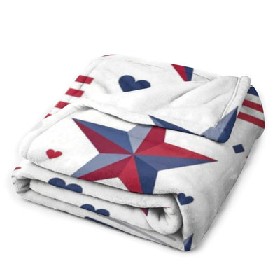 Jeté en flanelle Patriotic Stars Stri