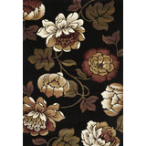 Tapis noir / brun / jaune Jeanlouis