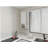 12" Glossy White Bathroom Wall Cabinet with Soft Close Doors & Float Mounting Design