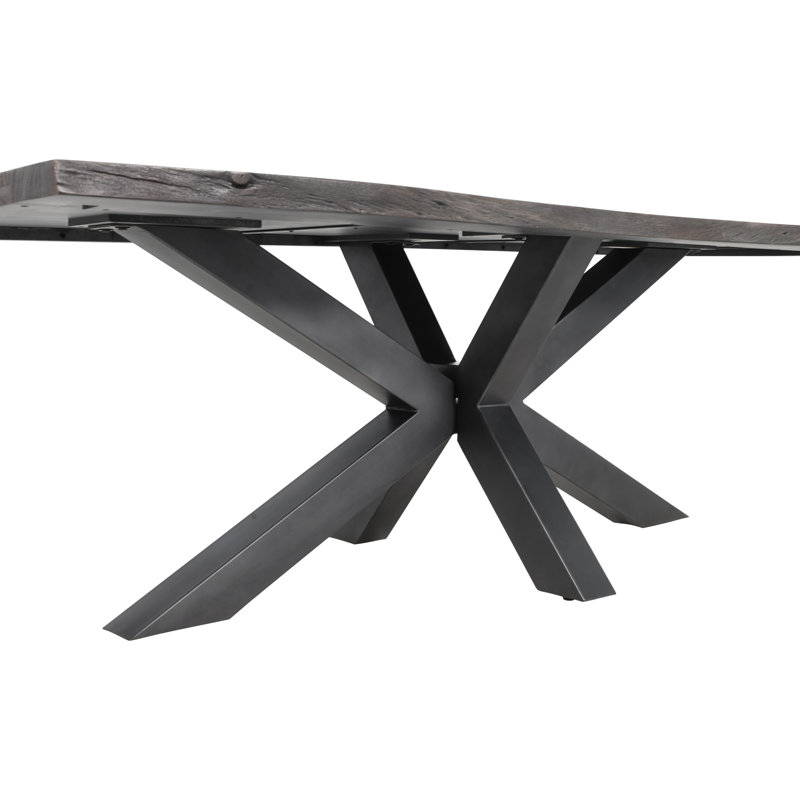 Nordic Ridge 94" Modern Rustic Solid Wood Live Edge Dining Table