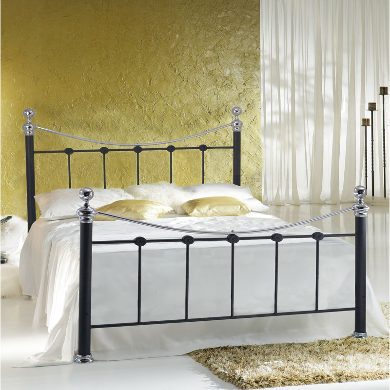 Cambridge Metal Storage Bed, Kingsize (5'), Black/Chrome