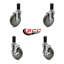 Ensemble de roulettes extensibles pivotantes en polyuréthane de 5 pouces de 1 3/8 po à 2 freins SCC-88884220