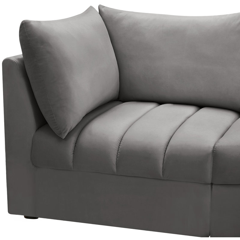 Canapé Ensoll, Velours gris