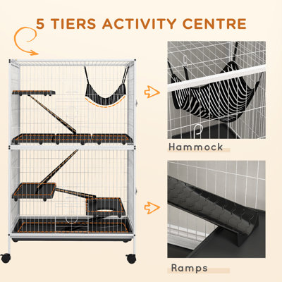 50" H 5-Tier Small Animal Cage