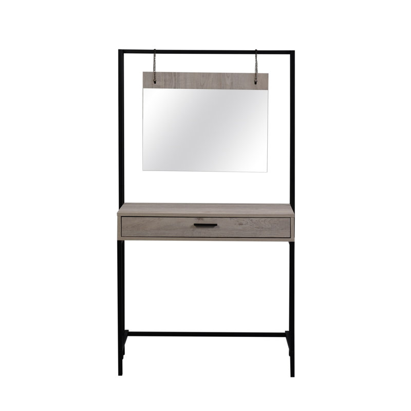 Goguen Dressing Table with Mirror, Brown
