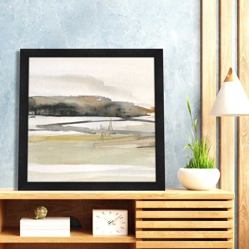Turnwood Clearing par Susan Jill - Peinture, L 37,5 po x H 37,5 po, Cadre noir