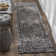 Tapis abstrait argent / brun