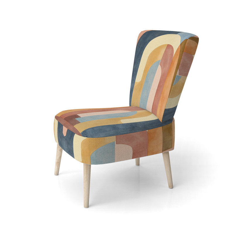 Chaise rembourrée Abstract Geometric, Side Chair Armless