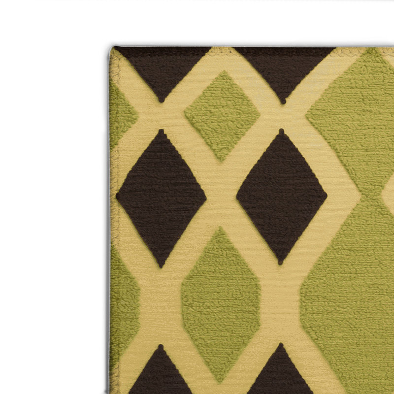 Trellis Brown Indoor and Outdoor Area Rug, Rectangle 2' x 3'