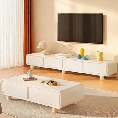 Combinaison simple de table basse et de meuble télé
