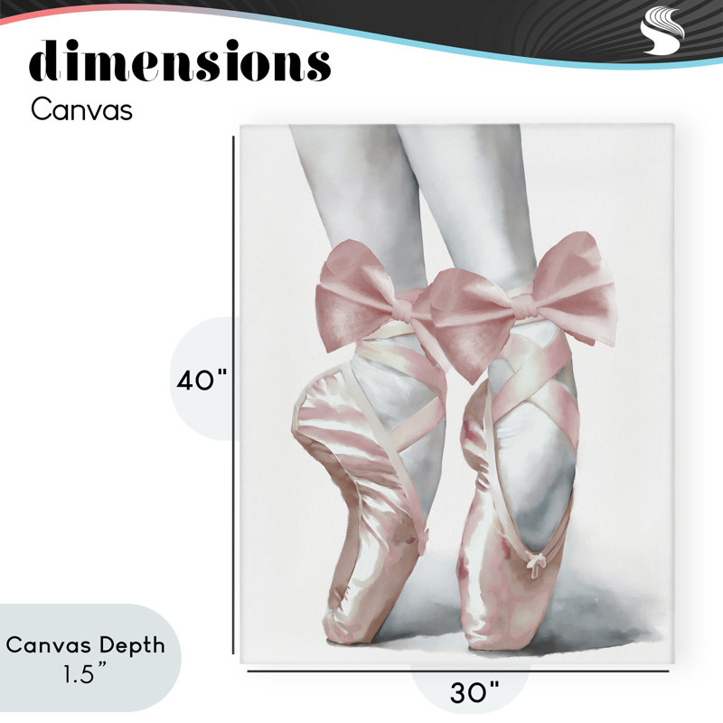 Ballet Pointe Shoes, design par Elizabeth Medley, H 40 po x l 30 po