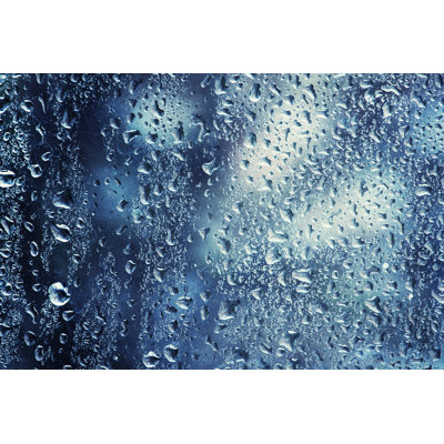 Raindrops On Window by 5PH - Wrapped Canvas Print