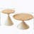 ROUND COFFEE TABLE WHITE+WOOD