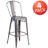 Timo 24" High Clear Coated Indoor Counter Height Stool with Back-45043606