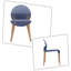 Ensemble de 4 chaises parsons Modern empilables avec assise en polypropylène et pieds en grain de bois-1205956457