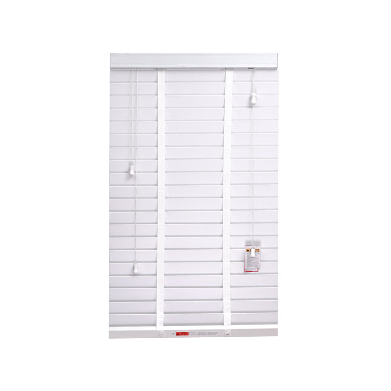 Fauxwood Tape Venetian Blind, 90cm W x 213cm L, White