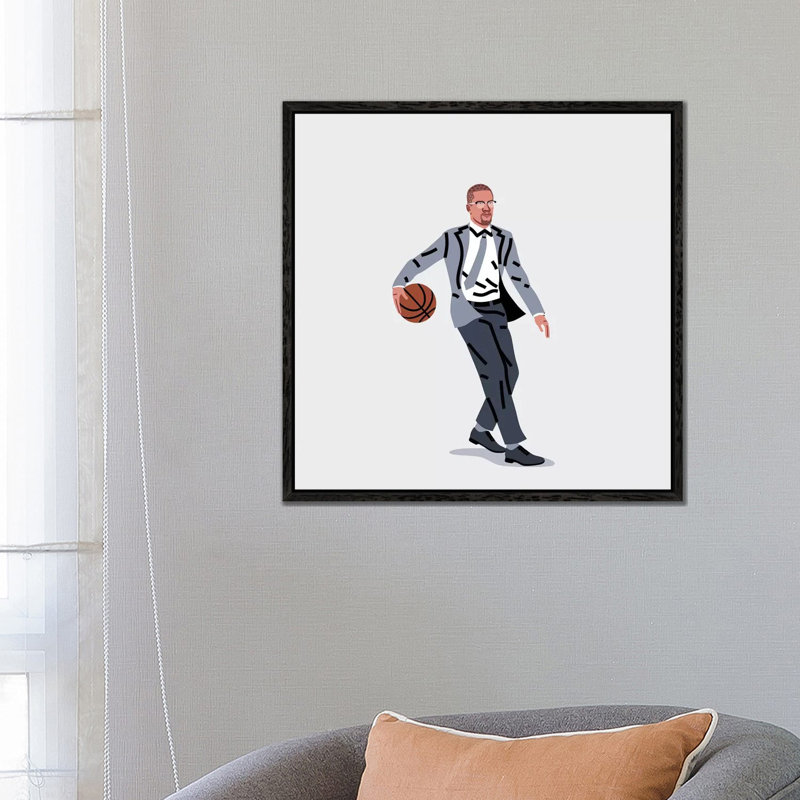Balling Malcolm by Elad Shagrir - Print on Canvas, Black Framed, 66.04 cm H x 66.04 cm W