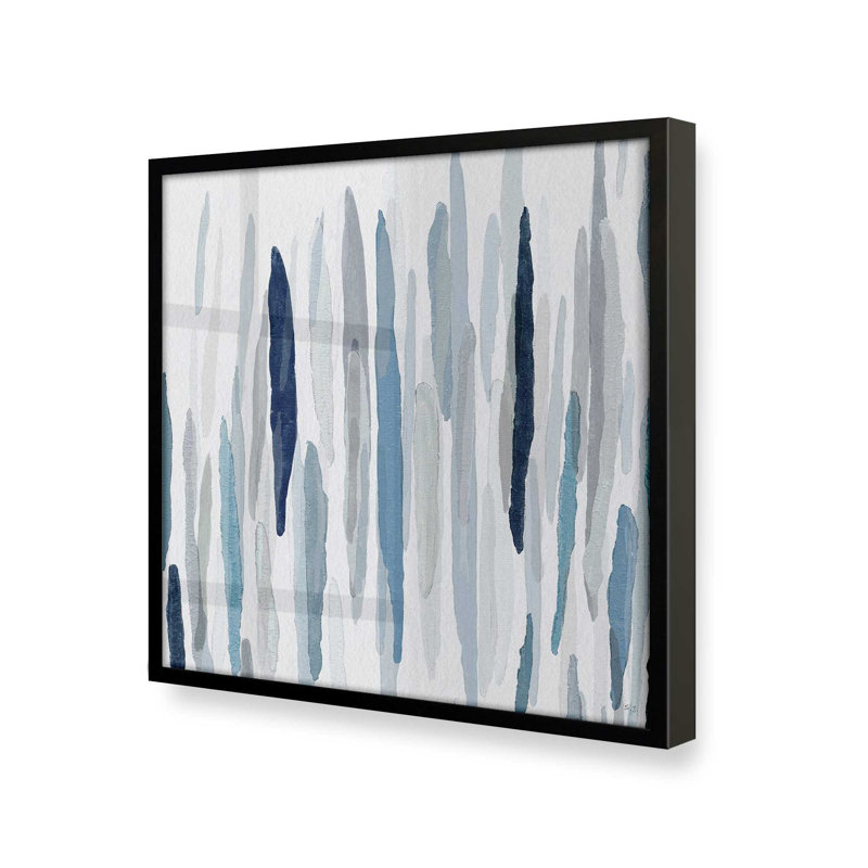 Blues rythmique v1, Papier avec cadre simple noir satiné, H 17,5 po x l 17,5 po x P 1,25 po