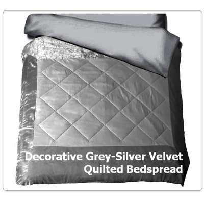 Nicolle Velvet Oxford Decorative Quilted Bedspread