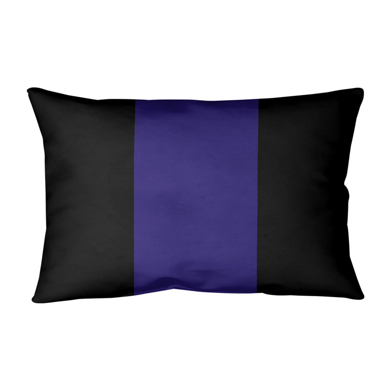 Coussin lombaire intérieur/extérieur baltimore retour, Noir / mauve / noir