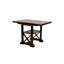 Table de salle à manger moderne en placage de cerisier moderne avec rallonge et rangement, convenant à la pièce et pouvant accueillir 6 personnes